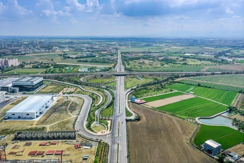 屏東工廠火災，翁章梁致哀，責成經發處和消防局落實危險物品管制及消防安全-馬稠後園區空拍圖