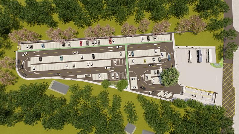 「四重溪溫泉區停車場」模擬圖