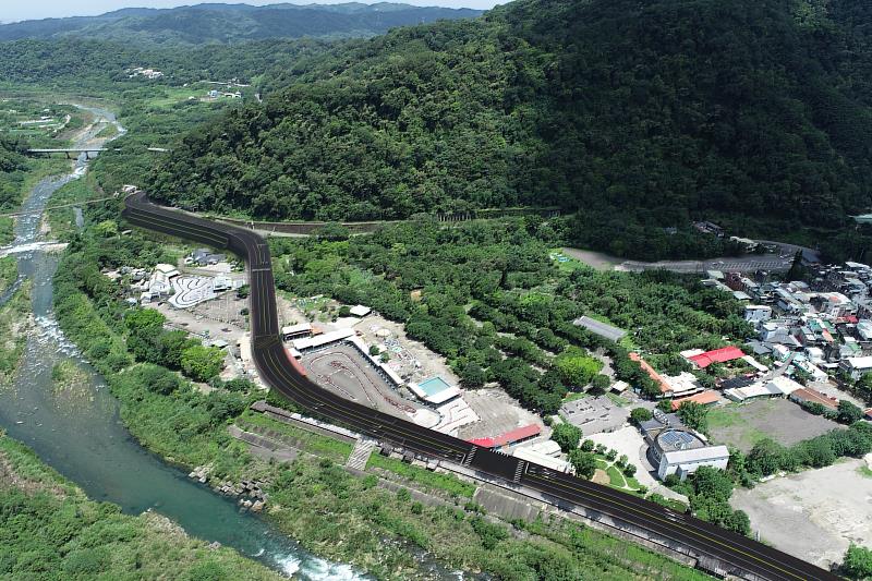 內灣120線拓寬模擬圖，完工後為雙向四車道。