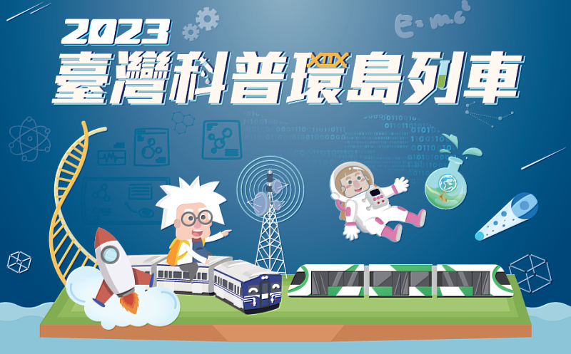 「2023臺灣科普環島列車」主視覺海報。
