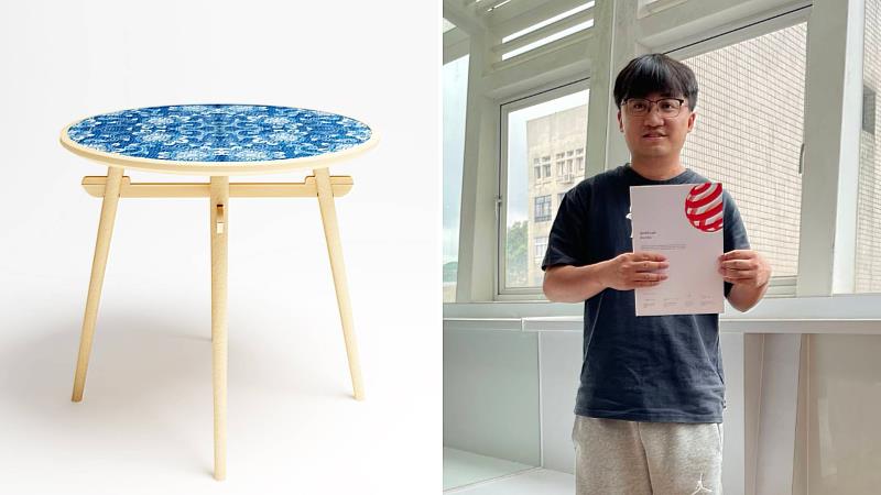 就讀博士班二年級的何繼偉以作品「可拆式桌子(Detachable table)第四度獲得紅點設計概念獎。