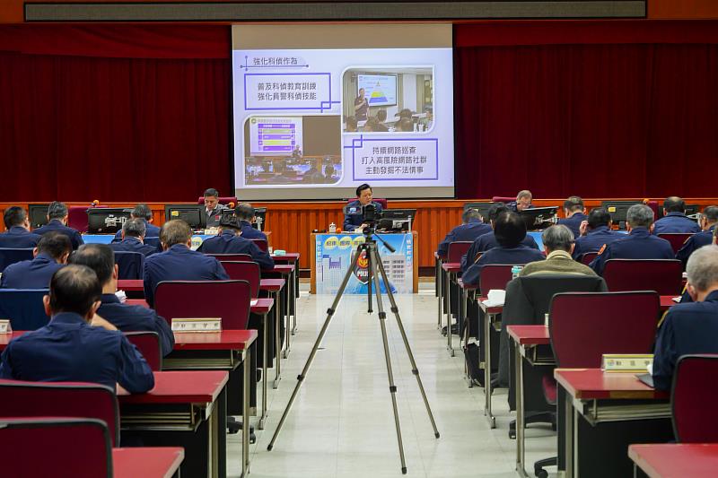 新北掃黑打詐淨化選前治安 副市長嘉勉同仁辛勞。