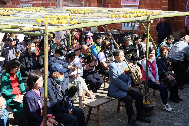 頒獎典禮以吳濁流故居古樸的建築為主體，裝飾代表新埔在地特色的曬柿架，構成生機盎然的典型客家風景。