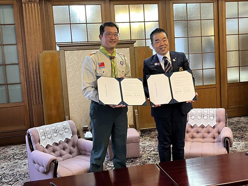 嘉義縣童軍會與日本滋賀連盟簽署MOU 強化台日童軍友誼-1