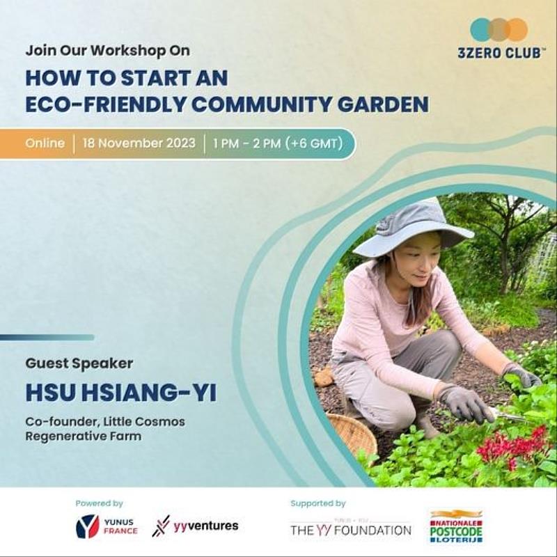 “Eat4 Environment Challenge 2.0” series events - Online Workshop featuring Xiang-Yi Hsu, Co-founder of Little Cosmos Regenerative Farm, as the guest speaker.