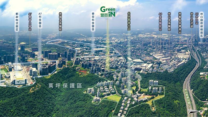 豐邑機構進軍大林口第2案選址環境與機能得宜地點，「豐邑Green iN」主攻雙北換屋族。