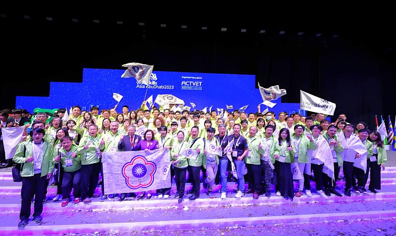 亞洲技能競賽台灣代表團在阿布達比獲獎，北分署5位國手出賽，獲得4面獎牌佳績