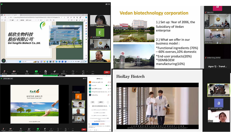 「2023年臺灣健康產業新南向國家線上拓銷團」於11月30日辦理，洽談深獲團員廠商及買主肯定。(貿協提供)