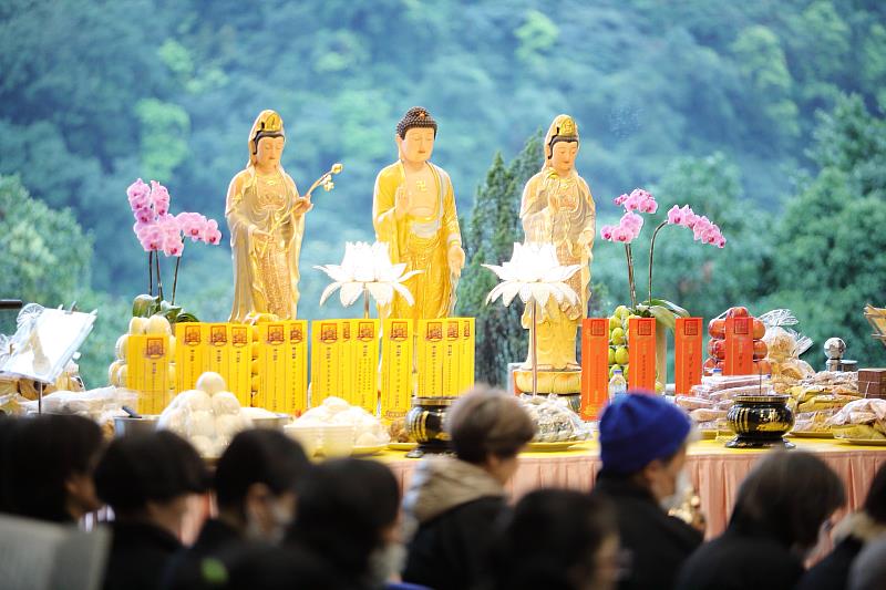 圖一：台北靈巖山寺雙溪小築啟建第八屆護國息災百七三時繫念法會