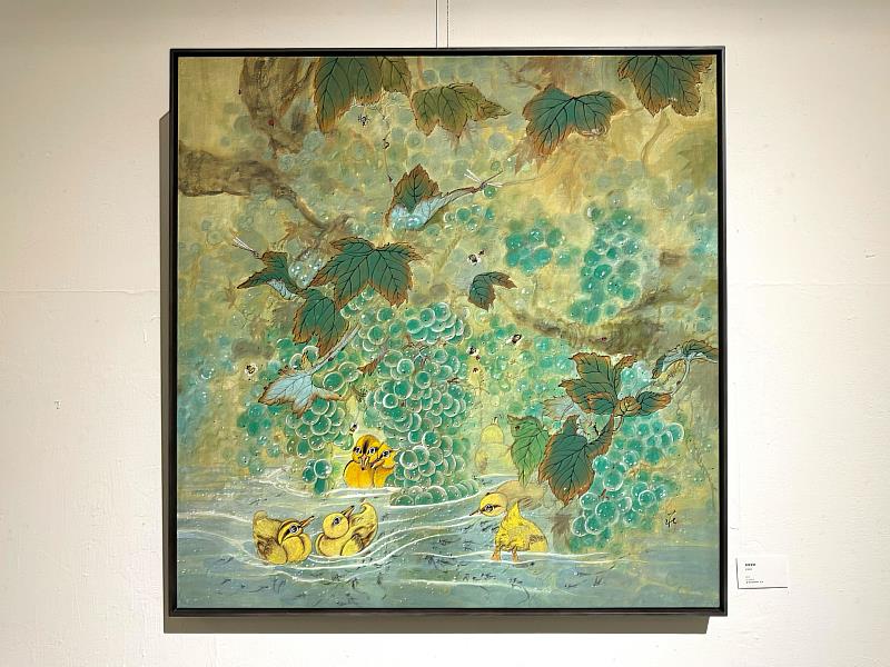 莊惠祺作品《真葡萄樹》，於莊惠祺彩墨創作師生聯展「聽我說」展出。