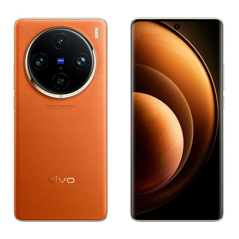 全球首款搭載聯發科「天璣9300」處理器的手機vivo X100系列，今在台舉辦上市發表會。其中，台灣大電信獨賣vivo X100 Pro「煦日橙」，外型採用亮橙色素皮材質，拍攝功能更首次導入蔡司的單眼級APO超級長焦鏡頭相機，兼具長焦微距功能，同時達到單眼級相機的防手震能力。