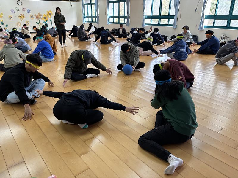 視覺障礙門球活動。