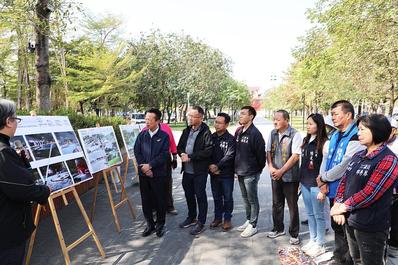 翁章梁視察新港公園改造工程