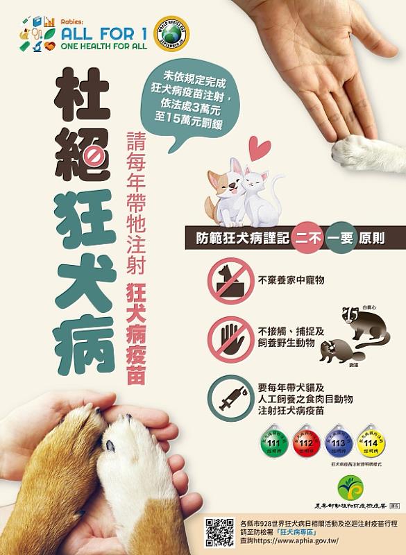 防範狂犬病遵守「二不一要」原則