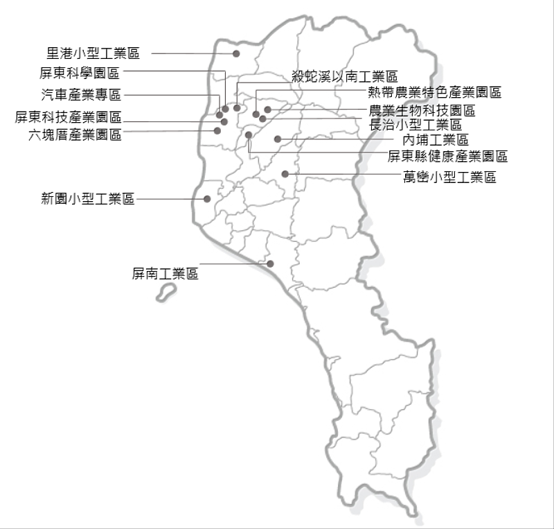 屏東產業用地區位圖