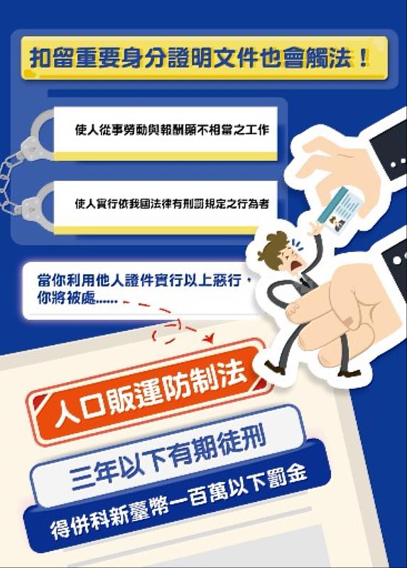 「人口販運防制法」修正案上路嘉義縣政府提醒仲介雇主勿觸法-3