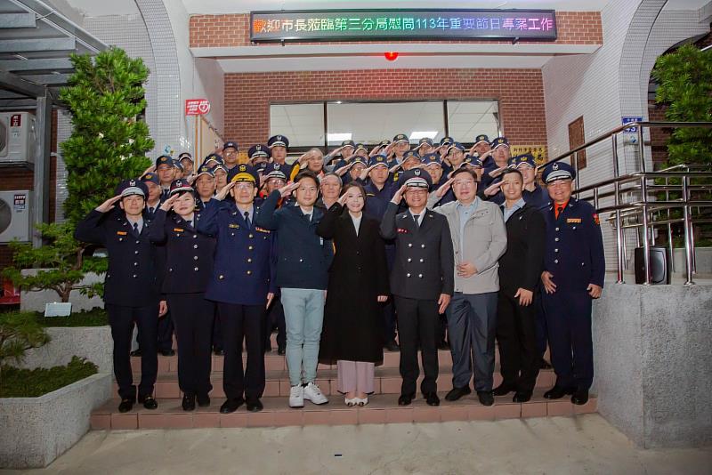市長高虹安率領市府團隊慰問警察局第三分局