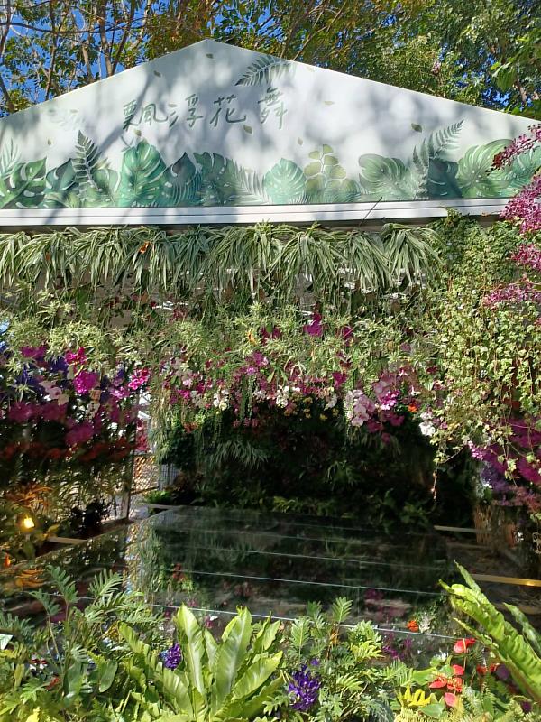 熱博「蘭光森林」，以戶外式的蘭花展佈置。