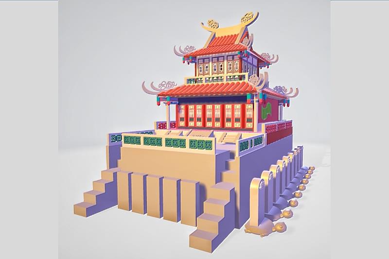 3D繪圖之臺南赤崁樓
