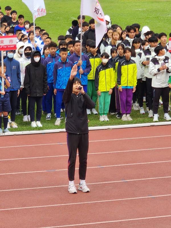 臺東縣113年中小學聯合運動會開幕 縣府盧祕書長期勉追求更快更遠更高個人成績 首日5項16人次破大會