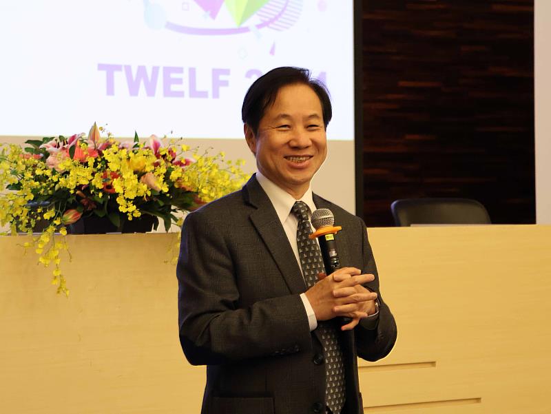 圖為東海大學校長張國恩，他說，在AI時代下，台灣數位教育學習領域正積極邁向新的里程碑。