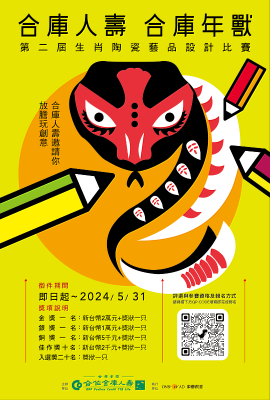 第二屆「合庫人壽，合庫年獸」陶瓷設計比賽開跑，即日起至5月31日起徵件