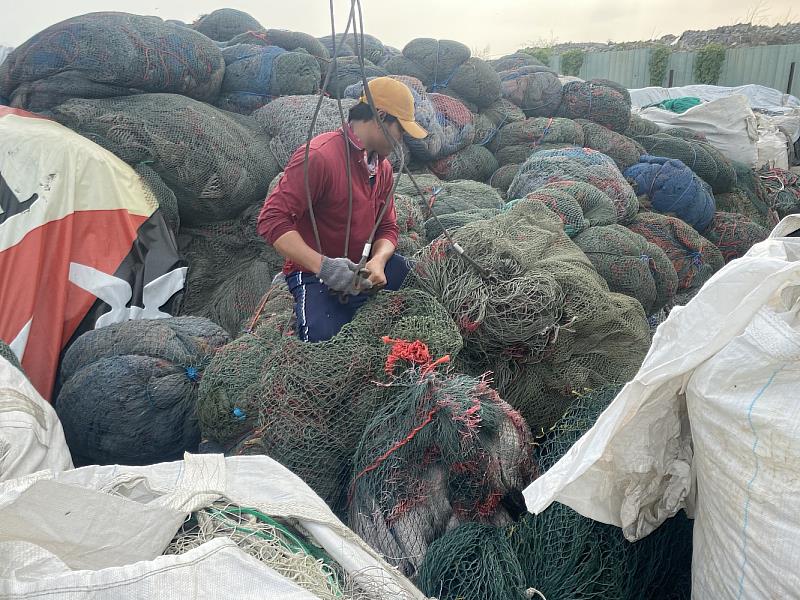 集中廢棄漁網