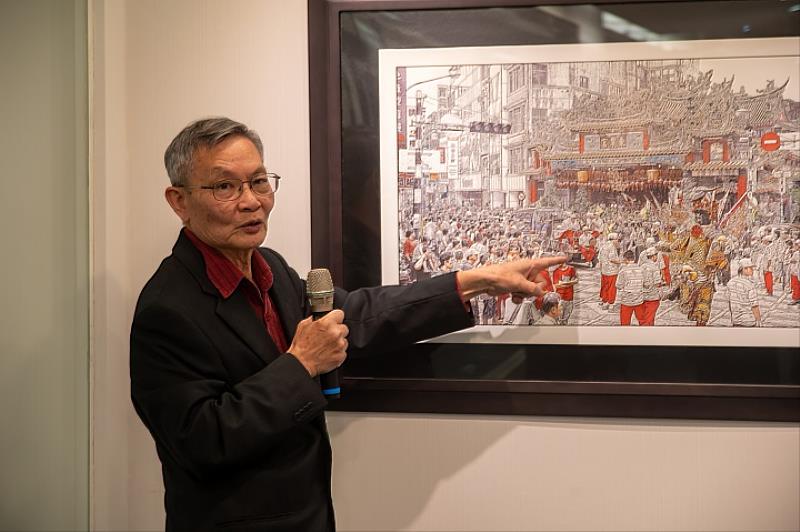 圖／藝術家陳國珍曾獲得新竹市百大藝術家及薪傳藝術家的殊榮。中華大學風華攝影社提供