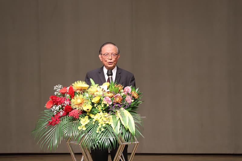 南華大學舉辦創校28週年校慶暨校歌發表會，林聰明校長致詞。