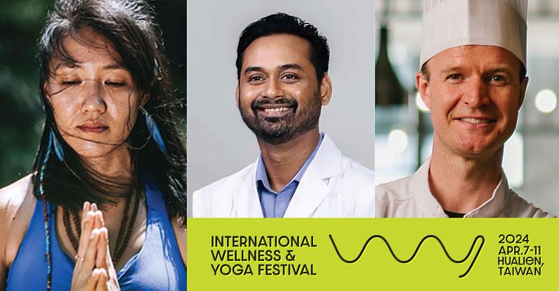 「2024台灣國際瑜伽療癒節」邀請印度阿育吠陀醫師 Dr. Sujeet Gupta(中)、愛爾蘭主廚 Jamie Raftery(右)、印尼瑜伽治療師 Indrawati Widjanarko(左) 推出「國際大師講堂」