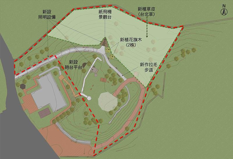 水上鄉溪東公園轉型工程 增設紙飛機景觀平台