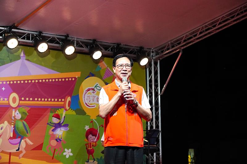 郭遠彰鎮長大展歌藝  竹東遊樂園傳遞夥伴關係的SDGs精神