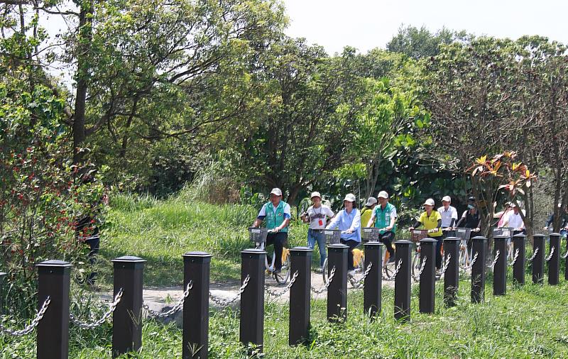 海豐濕地生態池重啟_縣長騎腳踏車巡視