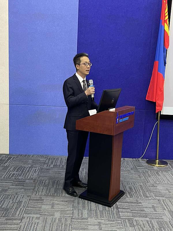 台灣駐蒙古代表王凱右致詞。