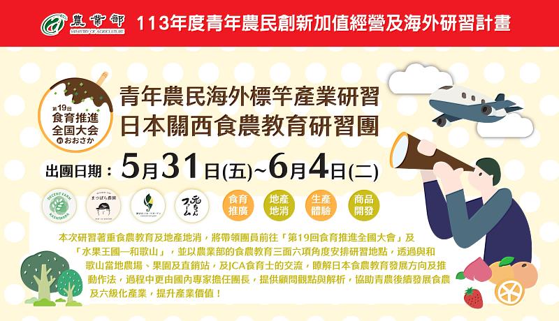 18-45歲實際從事農業且加入各級在地青農聯誼會之青年農民及百大青農(年齡不受18-45歲限制)將給予部分費用補助，歡迎符合資格青年農民把握機會，踴躍報名參與！