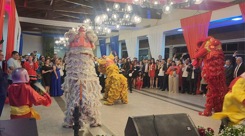 JCI美洲會議5月8日開幕酒會舞獅活動。