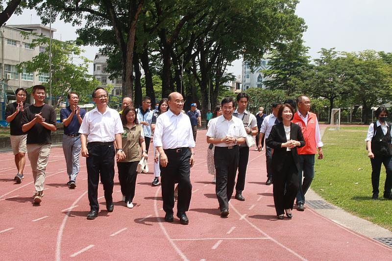 仁愛國小風雨球場新建工程動土典禮_周縣長與蘇前院長親臨