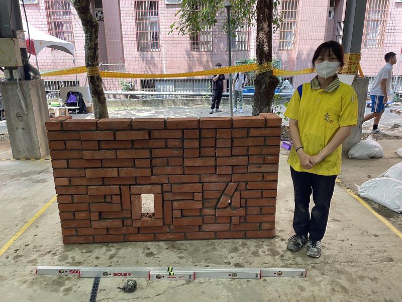 茆智苓同學參加第54屆全國技能競賽砌磚第三名作品
