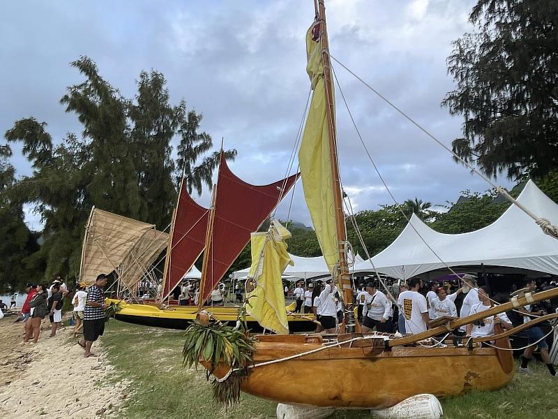 饒慶鈴推動臺東航海文化 縣府團隊赴夏威夷考察太平洋島國舟船入港儀式