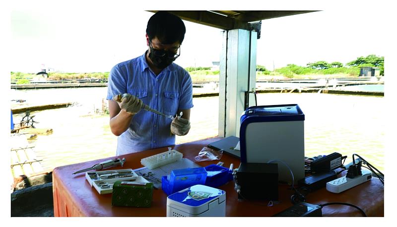 蝦病即時檢測系統能夠直接於養殖池邊操作