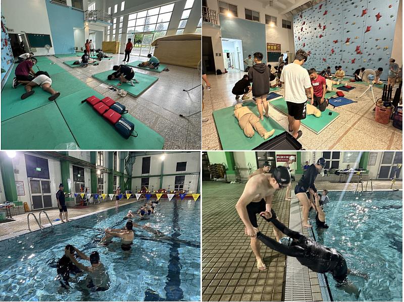 訓練班CPR急救及泳池訓練課程。