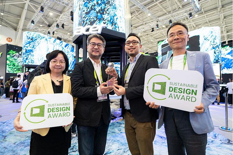 結合3R及循環經濟理念，宏碁股份有限公司獲得COMPUTEX 2024「永續設計獎」銀獎。