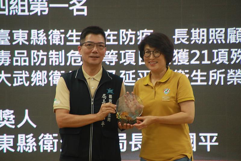 東縣衛生局業務考核成績斐然 獲綜合獎分組第1名