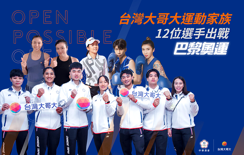 台灣大哥大運動家族12位選手勇闖2024巴黎奧運，成為史上最多贊助選手闖進奧運的單一企業。