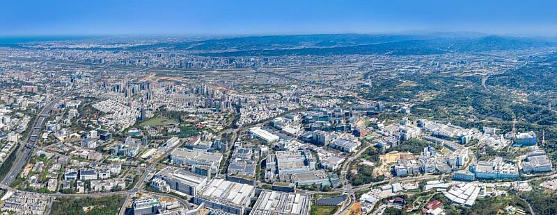 圖2. 新竹科學園區周遭空拍照，包含慈雲路、介壽路、東科路等道路