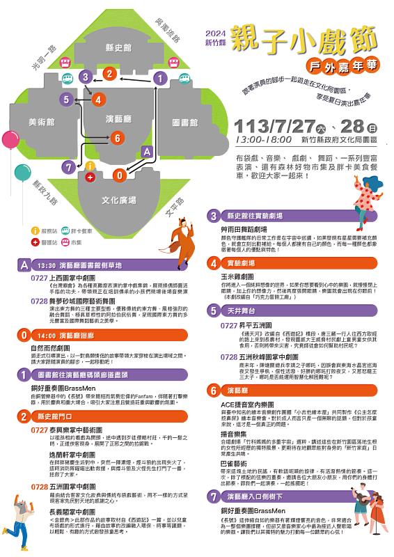 竹縣親子小戲節-戶外嘉年華  7月27、28日在文化局園區登場