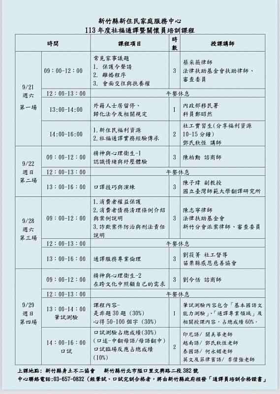 竹縣推通譯關懷員培訓課+異國特色市集    攜手新住民打造多元共融社會