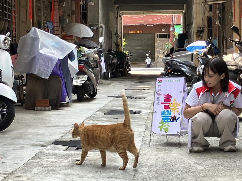 信義房屋中都店協助豐裕里打造動物共融基地，讓生活環境更加美好。