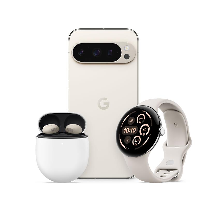 中華電信今宣布自8月22日起將陸續開賣Google最新AI旗艦手機Pixel 9系列及Pixel Watch 3、Pixel Buds Pro 2；今日上午9點起於中華電信網路門市開放限量預購Pixel 9、Pixel 9 Pro XL、Pixel 9 Pro Fold。