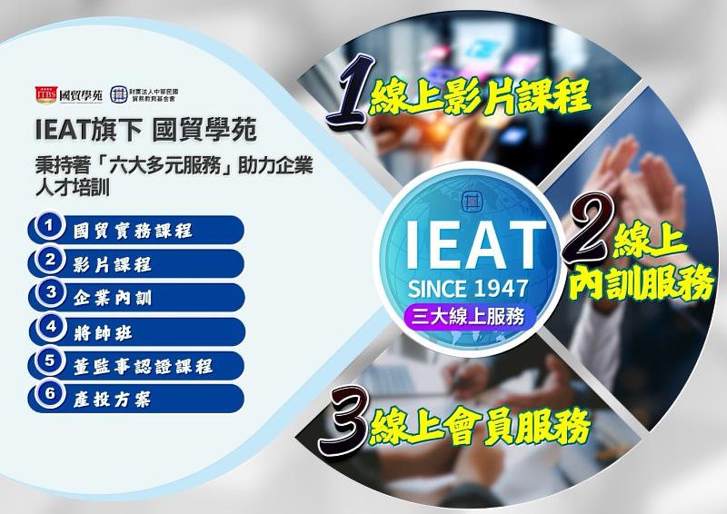 IEAT旗下國貿學苑，秉持六大多元服務，助力企業人才培訓。